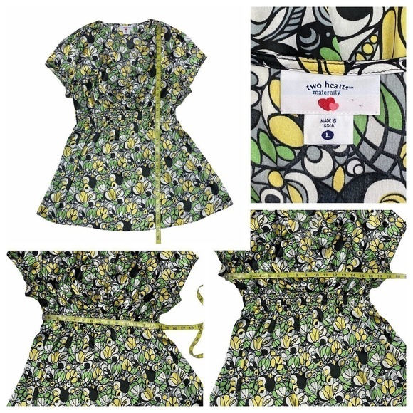 TWO Hearts Maternity Multicolored Geometric Blouse - Picture 11 of 12